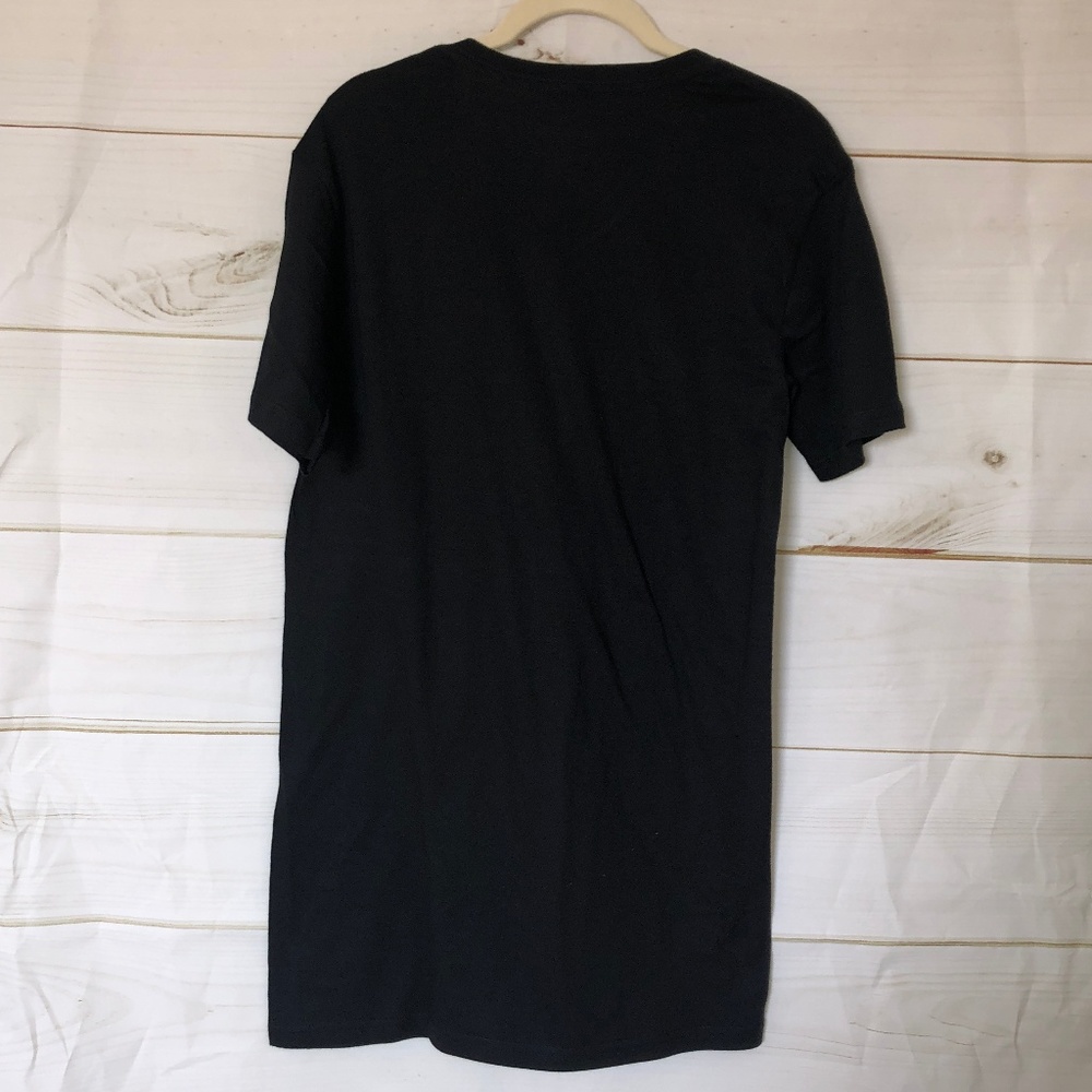Essentials Black V-Neck T-Shirts 6 Pack- Black - Picture 3 of 4
